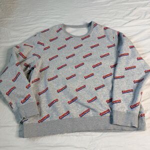Costco Wholesale All Over Logo Crewneck Sweatshirt Men’s XL Women’s XXL Kirkland